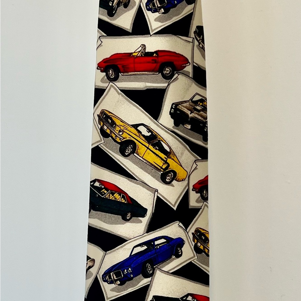 Vintage Car Print Necktie